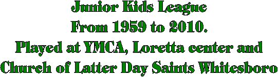 Senior Mens League
From 1958 to Present
Currently Playing at JCC